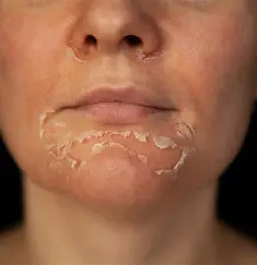 peeling skin
